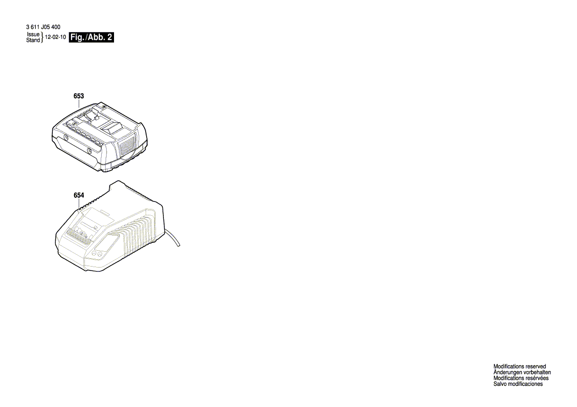 Схема перфоратора Bosch GBH 18V-Li (3 611 J05 400)