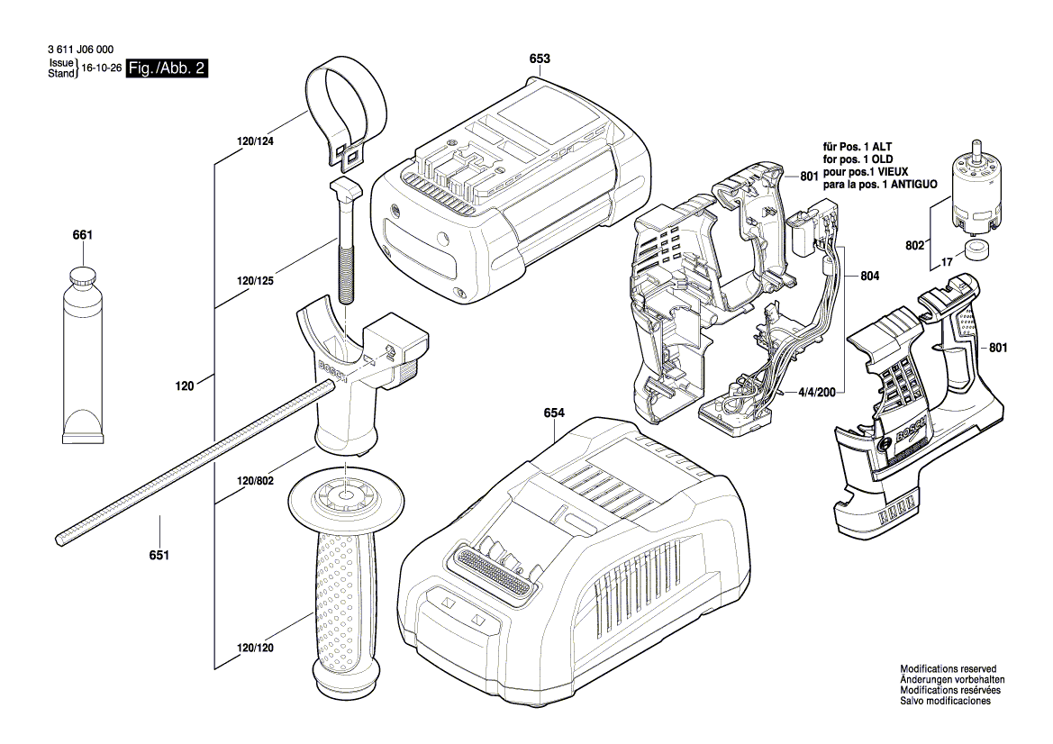 Схема перфоратора Bosch GBH 36V-Li