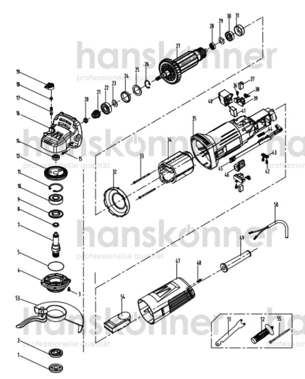 Купить регулятор оборотов HAG15125E-54 для УШМ Hanskonner